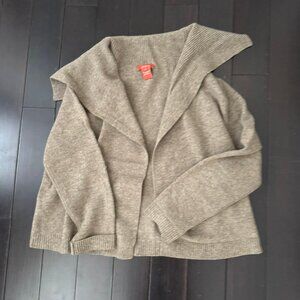 Sundance open cardigan with shawl collar, size small, tan color